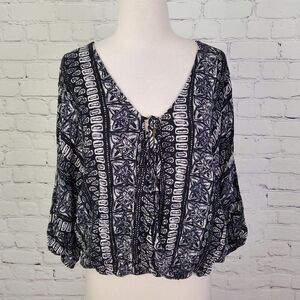 Blouse Dolman sleeve print Top M ENTRO